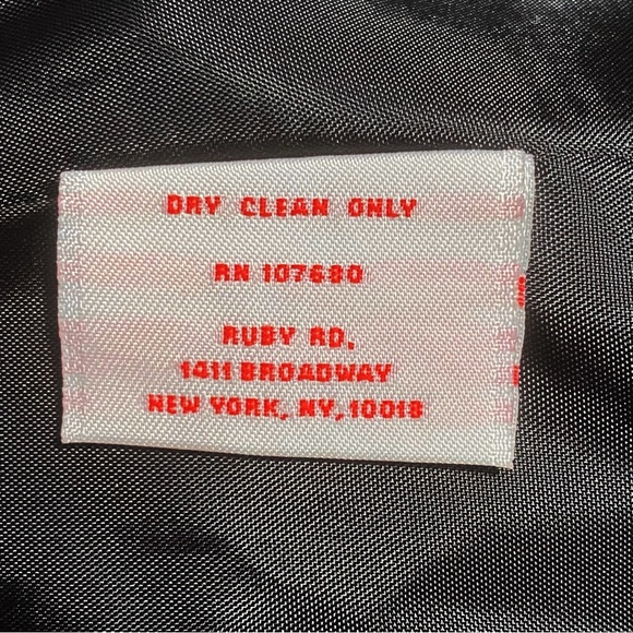 RUBY RD. Retro style faux fur collar textured fabric 3 button blazer jacket 16 - Picture 9 of 9